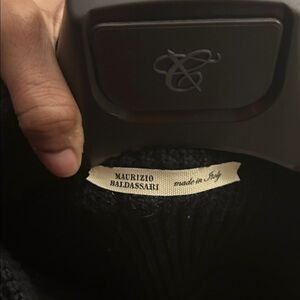 Maurizio Baldassari Black Men's Cardigan Sweater